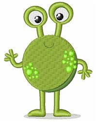 Alien - 4x4 alien beginner-friendly machine embroidery design for Baby Blankets