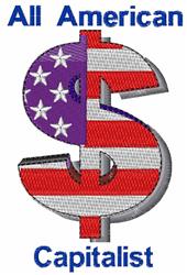 star detailed machine embroidery - All American Capitalist for decorative wall hangings