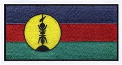 Ant emblem with a black silhouette on a vibrant yellow circle, framed by blue, red, and green stripes, showcasing bold cultur
