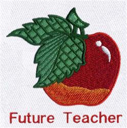 detailed leaf machine digital embroidery pattern - Apple perfect for Classroom Decor