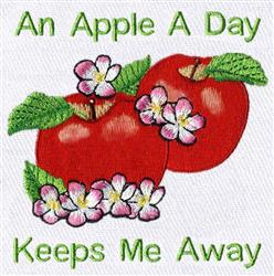 Apples - 4x4 apple detailed machine embroidery design perfect for kitchen tea towels