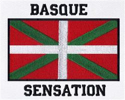 detailed spain machine embroidery pattern - Basque Flag Spain perfect for Bags