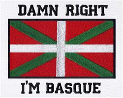 spain detailed machine embroidery - Basque Flag Spain perfect for Home textiles