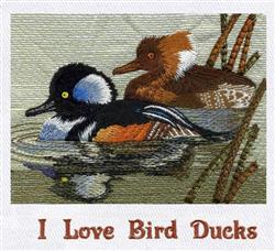 Bird Ducks - 5x7 bird detailed machine machine embroidery design perfect for Jackets