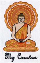 Buddha - 5x7 buddha detailed machine embroidery design for patchwork quilt blocks