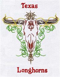 Bull vector - 5x7 skull detailed machine embroidery design for patchwork quilt blocks