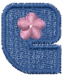 quick stitch font machine embroidery pattern - Chick Font e for reusable tote bags