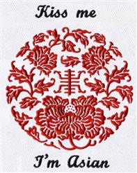 detailed easter leaf machine embroidery pattern - Chinese Flower Pattern for kitchen aprons