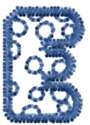 Chubby Dotty Font E - 4x4 font quick stitch embroidery design for reusable tote bags