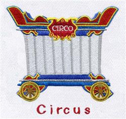 detailed cage machine embroidery pattern - Circus cage perfect for reusable tote bags