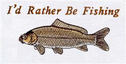 Common Carp - 5x7 carp detailed machine embroidery design perfect for kitchen aprons