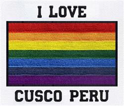 flag detailed machine embroidery - Cusco, Peru Flag for decorative pillow covers