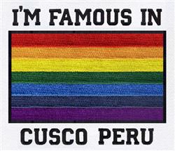 Cusco, Peru Flag - 4x4 flag detailed machine embroidery design for Flag Patches