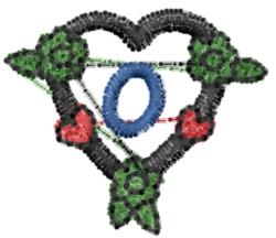 quick stitch valentine heart machine embroidery pattern - Dark Heart O for decorative pillow covers