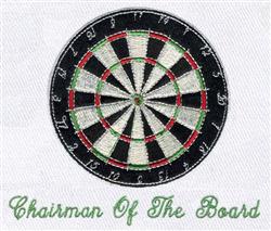 Dartboard - 5x7 dartboard detailed machine embroidery design for kitchen tea towels