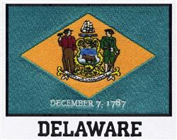 Delaware Flag - 5x7 flag detailed machine embroidery design perfect for Flag Patches