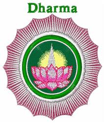 Dharma - 4x4 dharma detailed machine embroidery design for decorative pillow covers