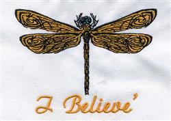dragonfly beginner-friendly machine embroidery - Dragonfly perfect for kitchen aprons