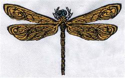 dragonfly beginner-friendly machine embroidery - Dragonfly perfect for kitchen aprons