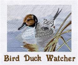 Duck - 5x7 bird detailed machine embroidery design perfect for kitchen tea towels