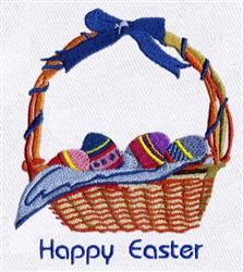 basket detailed machine embroidery - Easter Basket perfect for patchwork quilt blocks