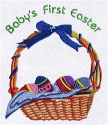 Easter Basket - 5x7 basket detailed machine embroidery design for reusable tote bags