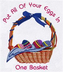 detailed easter basket machine embroidery pattern - Easter Basket for reusable tote bags