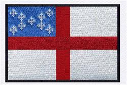 detailed flag machine embroidery pattern - Episcopal Flag for reusable tote bags