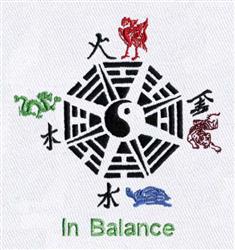 Feng Shui Chart - 5x7 tiger detailed embroidery design for decorative wall hangings