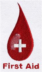 beginner-friendly cross machine embroidery pattern - First Aid Flame for Uniforms
