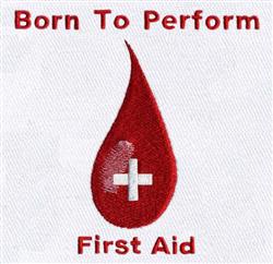 cross beginner-friendly machine embroidery - First Aid Flame for Emergency Kits