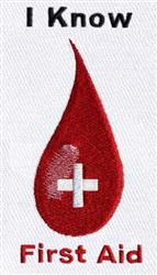 First Aid Flame - 5x7 cross beginner-friendly embroidery design for First Aid Kits