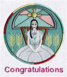 First Communion - 4x4 communion detailed machine embroidery design for Banners