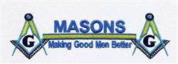 beginner-friendly freemasonry machine embroidery pattern - Freemasonry for Community events