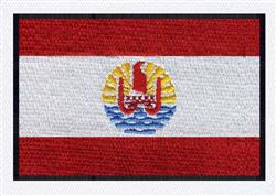 detailed flag machine embroidery pattern - French Polynesia Flag for Travel Souvenirs