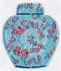 detailed easter jar machine embroidery pattern - Ginger Jar for kitchen tea towels