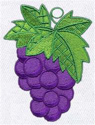 Grapes - 4x4 leaf detailed machine machine embroidery design perfect for kitchen aprons