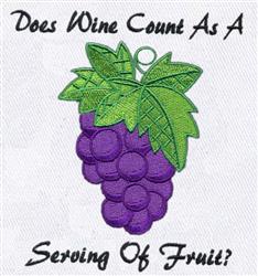 Grapes - 5x7 leaf detailed machine embroidery design perfect for Wine Accessories
