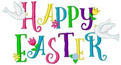Happy Easter - 5x7 bird beginner-friendly embroidery design for reusable tote bags