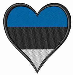 Heart shape in blue, black, and white stripes, outlined in black for a defined look, ideal for modern projects.