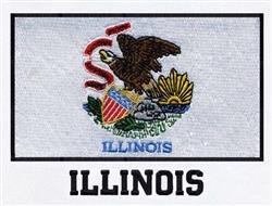 detailed bird machine digital embroidery pattern - Illinois perfect for Backpacks