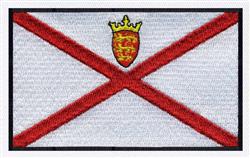 Jersey Flag - 5x7 cross detailed machine embroidery design for reusable tote bags