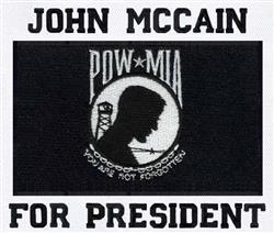 John McCain - 5x7 mccain detailed machine embroidery design for kitchen tea towels