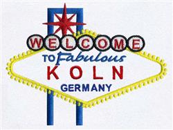 detailed germany machine embroidery pattern - Koln, Germany for reusable tote bags