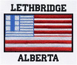 Lethbridge Alberta - 5x7 alberta detailed embroidery design for reusable tote bags