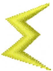 quick stitch font machine embroidery pattern - Lightning Bolt Font E for cute baby onesies