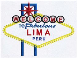 Lima, Peru - 5x7 peru detailed machine embroidery design for decorative pillow covers