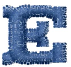 quick stitch font machine embroidery pattern - Madfont Font E for decorative pillow covers