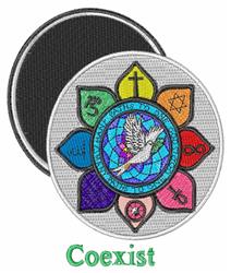 Many Paths Coexistence - 5x7 bird detailed embroidery design for decorative pillow covers