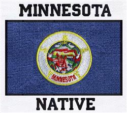 Minnesota Native - 4x4 native detailed embroidery design for decorative pillow covers